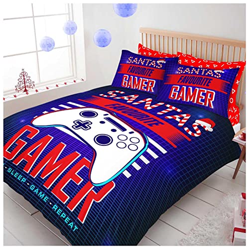 Easycare - Funda de edredón de Navidad, para Cama Individual, Juego de Cama con Funda de Almohada, 2 Piezas