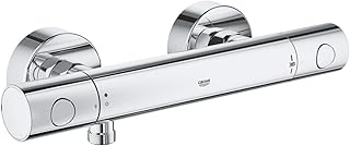 Grohe Grohtherm 800 Cosmopolitan | bateria prysznicowa z termostatem, złącza S - z ergonomicznym metalowym uchwytem i przyciskiem oszczędzania | chrom | 34765000