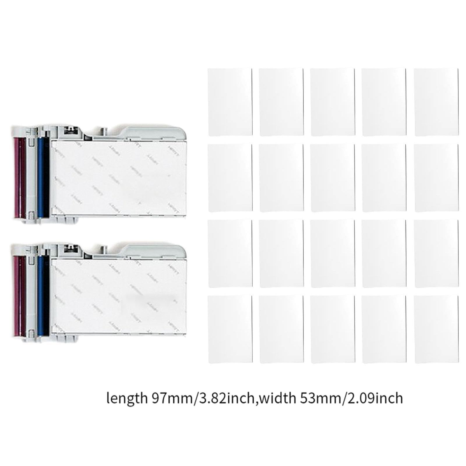 Qianly 20 Piezas Papel Fotográfico CP2100 Espalda Pegajosa Papel para Sublimación Instantánea Cartucho de Papel Protección Antihumedad Papel PP Adecuado, 20 Hojas