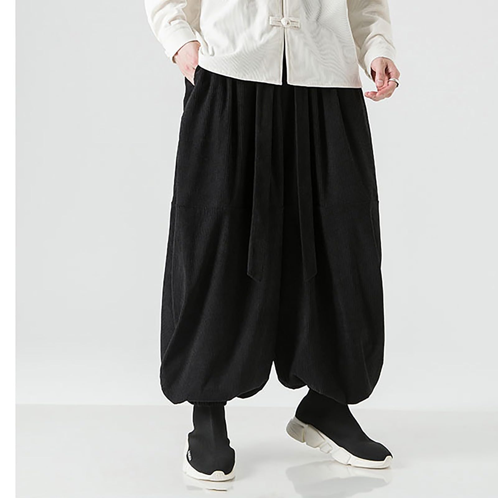 Genérico Pantalón Chino Elástico Y Cómodo Lavado Chino Hombre Otoño Confort Taper Casual Pantalones De Ocio Cintura Elástica Con Bolsillos Y Cordón Pantalones Beige Hombre