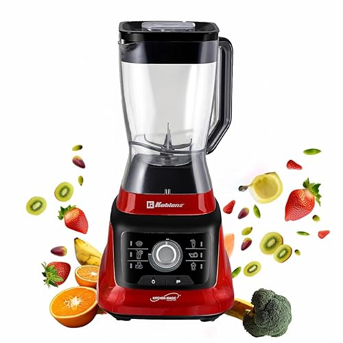 Miniatura 8 de Koblenz Bob Blender, encimera con motor reversible, perilla de velocidad y 6 funciones, motor de 1400 vatios, 68 onzas. capacidad, funcionamiento