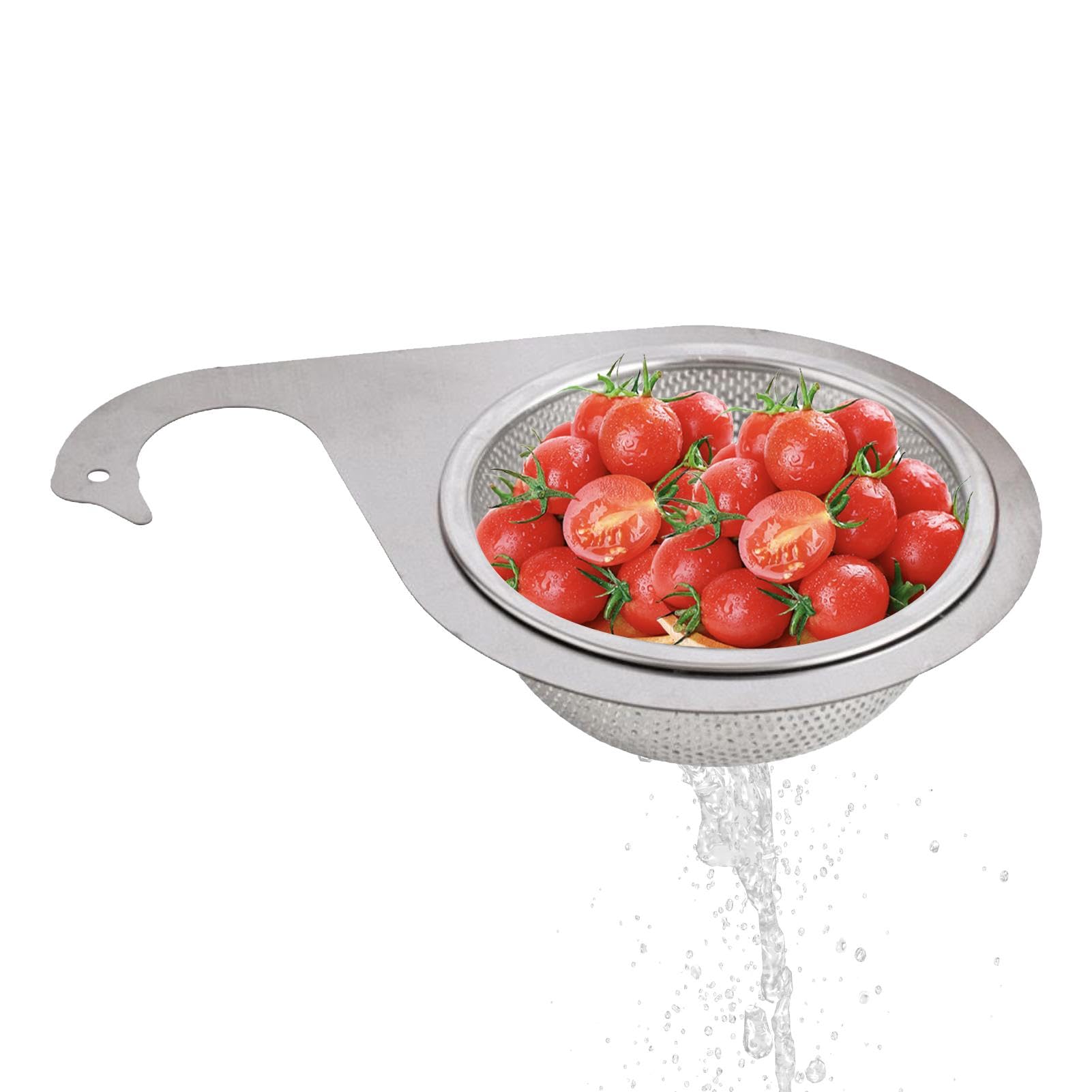 Filtro para fregadero de cocina de acero inoxidable, cesta de drenaje multifuncional antiobstrucción