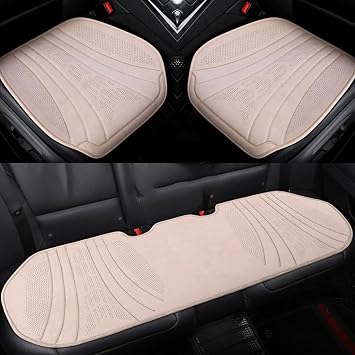 Seat Cushion for Subaru Forester SK 5.Gen 2019-2022, Front Back Car Seat Cushion Protector Soft Comfortable Anti-Slip Car Accessories,Beige