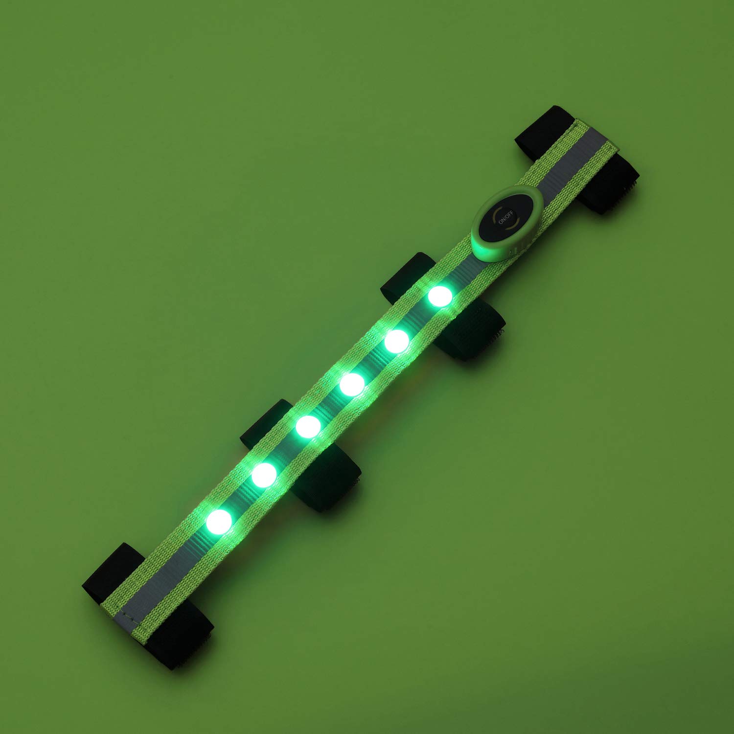 Illuminate LED Horses Head Collars High Visible Flashing Horsewear Protective Gear for Night Horse Riding (Green)
