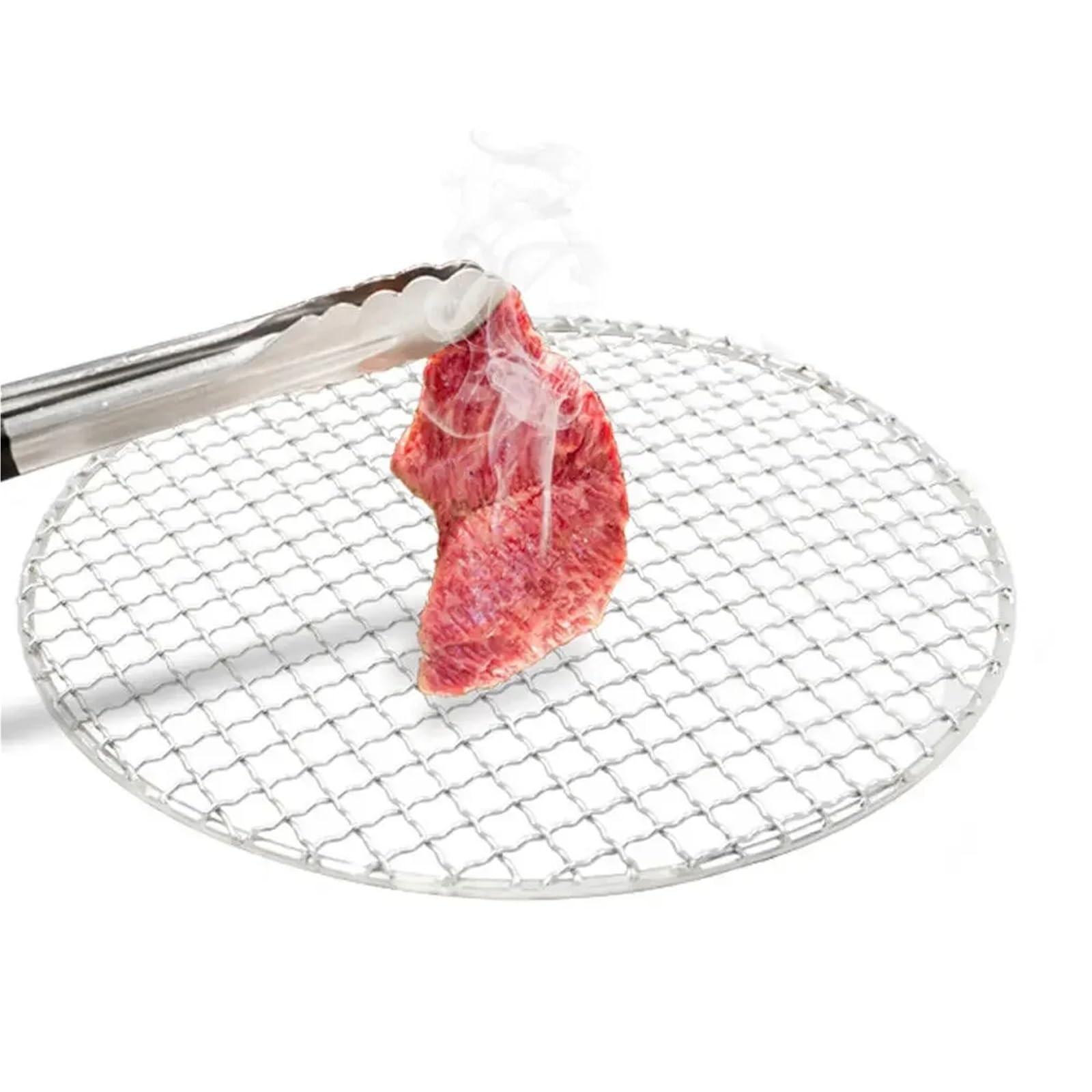 Rejilla Barbacoa Rejilla de Malla de Acero Inoxidable for Barbacoa Redonda, Ideal for Picnic y Camping.(38cm)