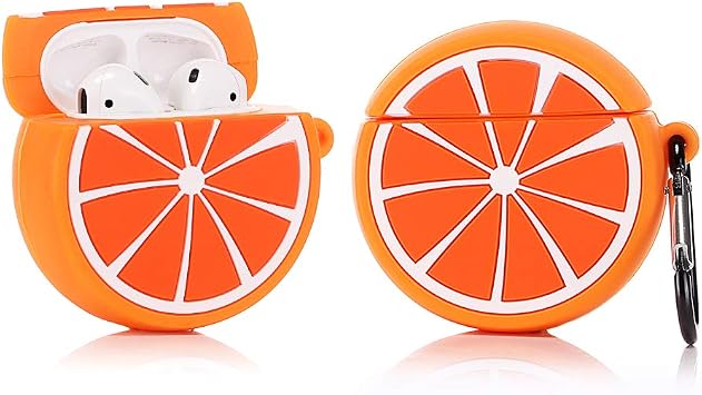 Silicone Case Compatible for Apple Airpods 1&2 Funny Cute Cover [Fruit and Vegetable Series]Lemon