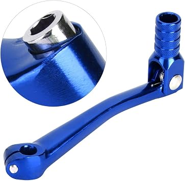 Gear Shifter Shift Lever CNC Aluminum Motorbike Folding Gear Shift Shifter Lever Modification Accessory for Motorcycle Dirt Bike 150x65mm(Blue)