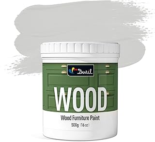 DWIL Matte Finish Furniture Paint - 16 Oz Wood Paint for Cabinets, Doors, Tables, and Dressers Refinishing - Water-Based, Non-Toxic & Odorless, Easy to Apply(Light Grey)-Without Tools