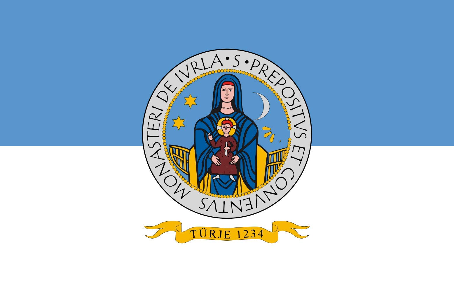 Drapeau Large Türje de grand format pour mât extérieur et événements de la commune