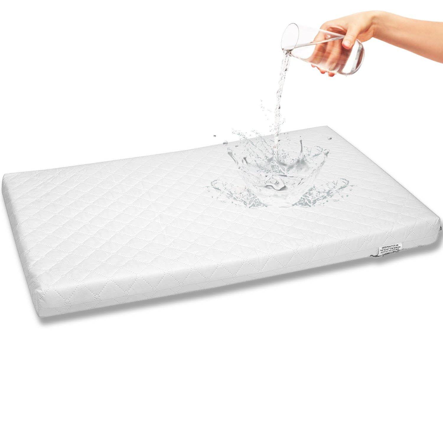 First Essentials Bassinet Cradle Mattress Pad (Rectangle, 17X33) for Newborn Comfort Breathable Easy Clean Hypoallergenic Waterproof Made in USA