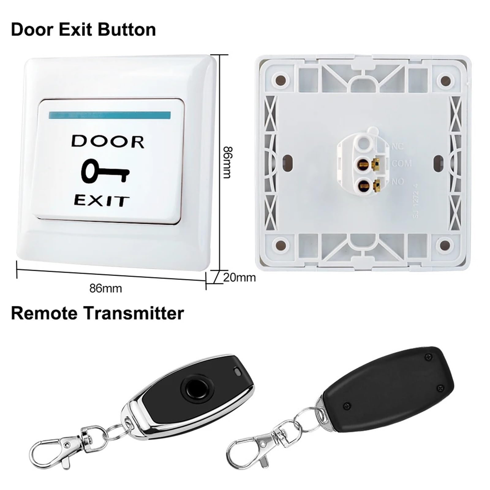 Kit de de Control de Acceso a Puerta, abridor de Puerta de desbloqueo Remoto inalámbrico, cerraduras magnéticas eléctricas for el hogar de 180KG(Kit9 (180KG Lock ZL))
