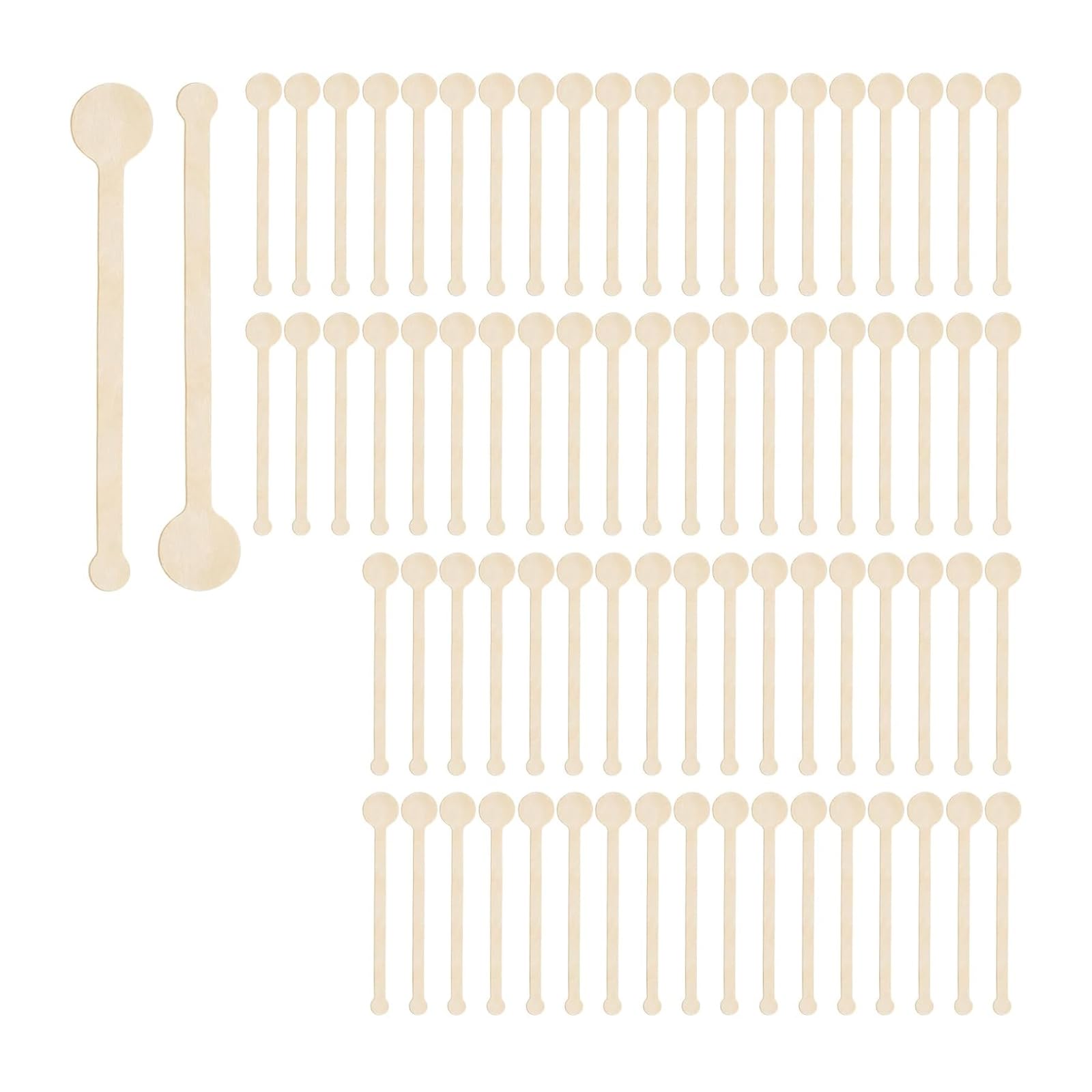 Elnwnnkc Of 100 Smooth Surfaces Wood Drink Stir Sticks Coffee Stirrers Suitable for Blending Coffee and Alcoholic Beverage Wood Stir Sticks