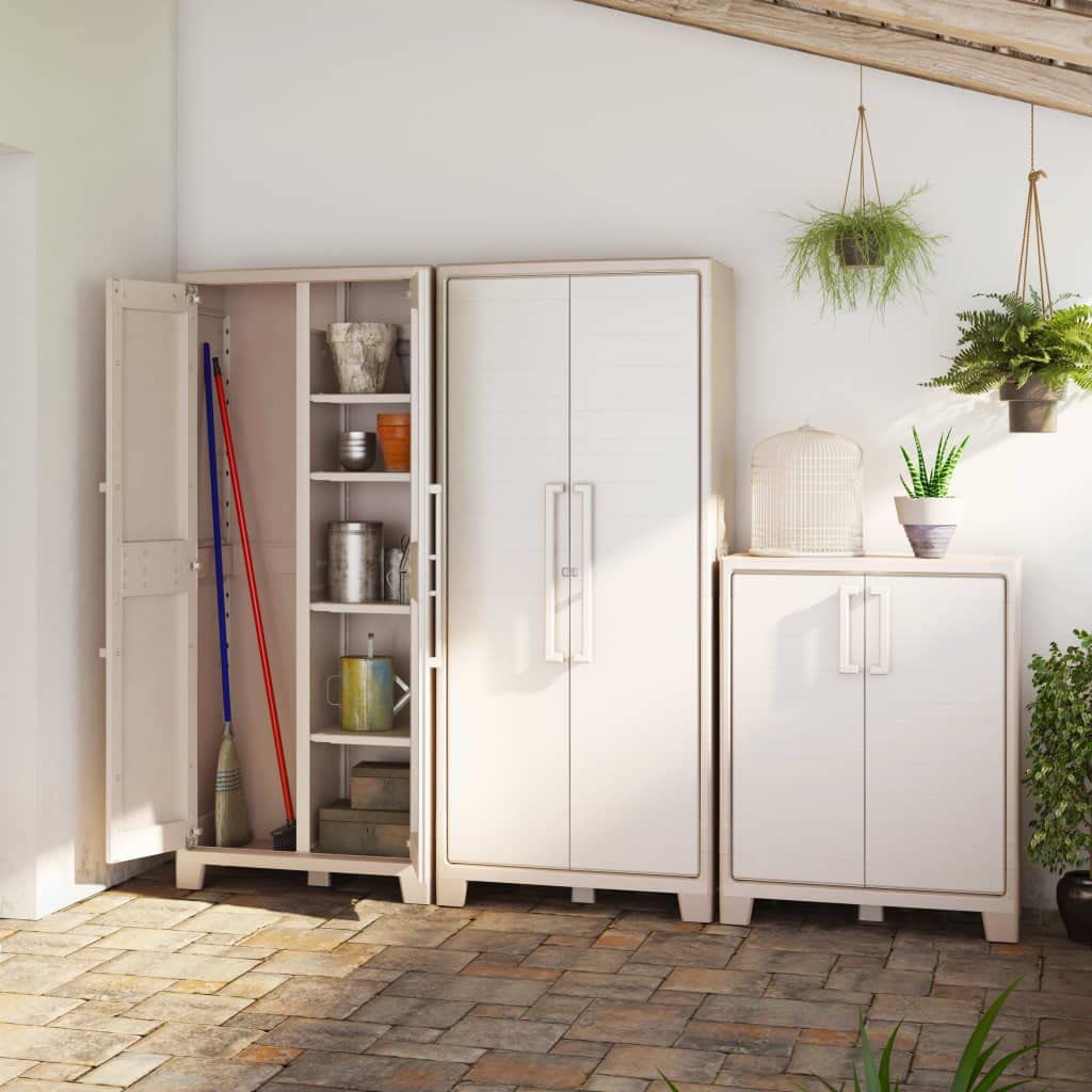 Keter Gulliver Basso XL Armadio 2 Ripiani 80x44x100 cm Sabbia Beige