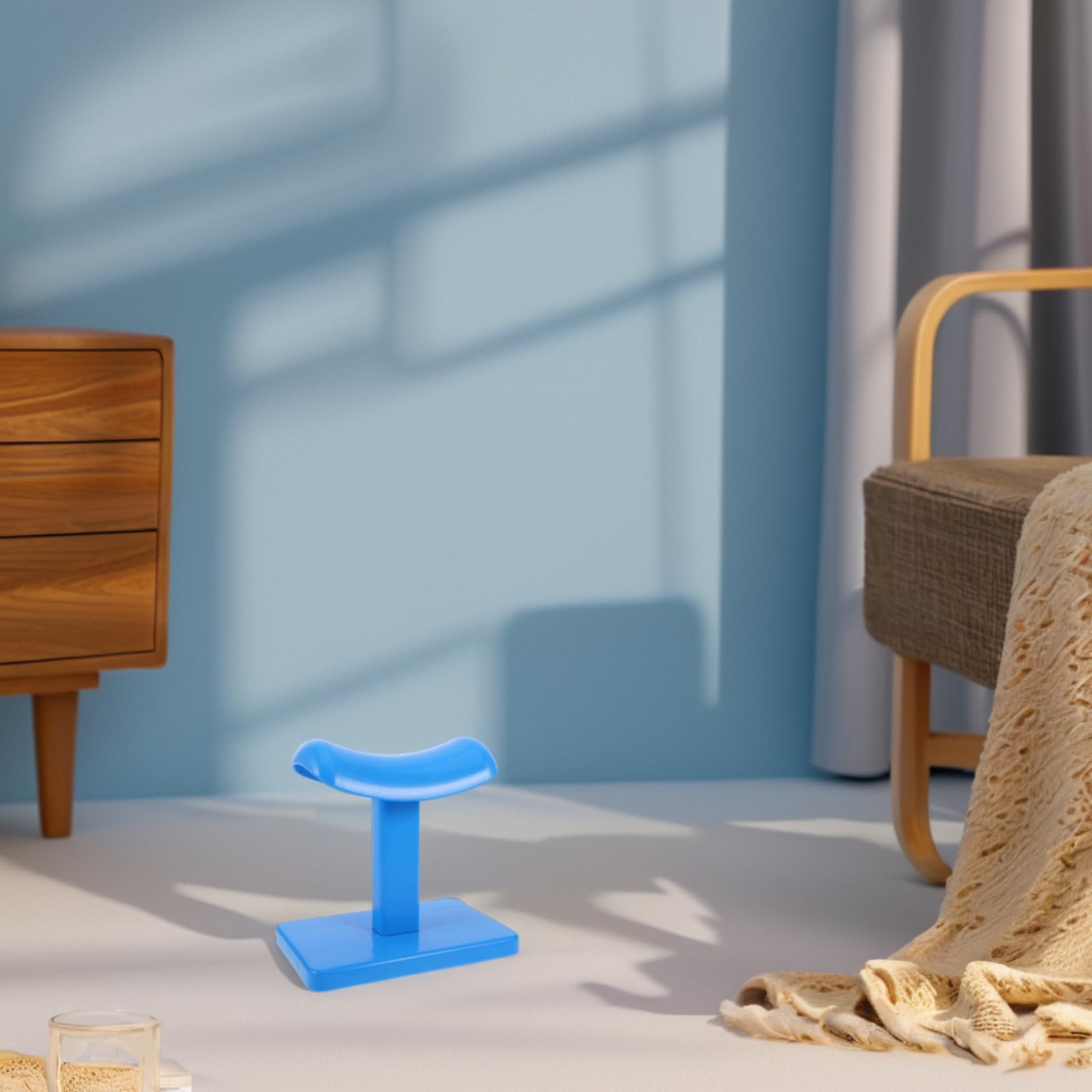 ibasenice Tabouret de Pédicure Pratique en Plastique Bleu, Repose-Pieds Compact et Portable pour Salon Manucure Pédicure, Matériel Fiable pour Professionnels