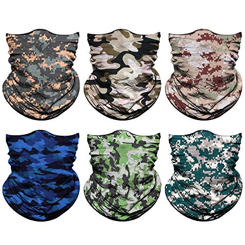 Image of Venswell Neck Gaiter Face Mask Men Women,Seamless Bandana Rave Face Cover Scarf Mask,Balaclava,Headband, Head Wrap,Headwear