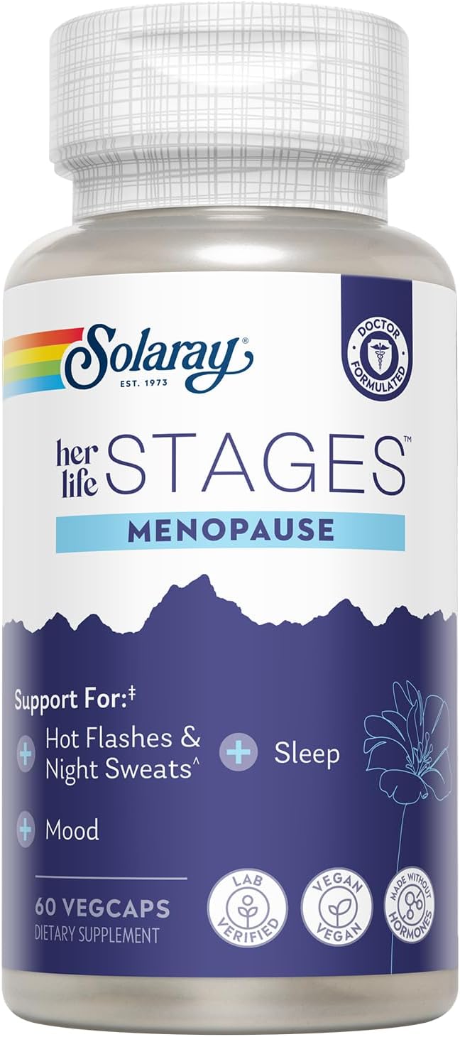 Solaray Menopause her Life Stages - Suplementos para la menopausia femenina