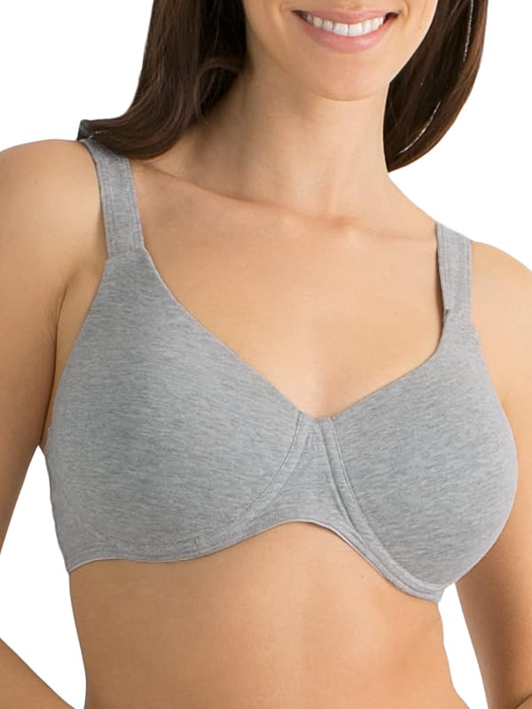 Fruit of The Loom Women's Full Coverage Anti-Gravity Bra – Wire-Free Cotton for Ultimate Comfort
