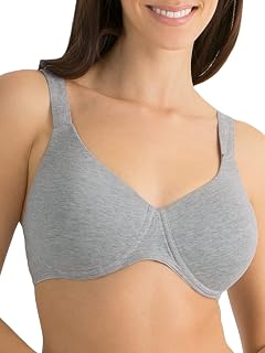 Fruit of The Loom Womens Full Coverage Anti-Gravity Bra Wire-Free Cotton for Ultimate Comfort