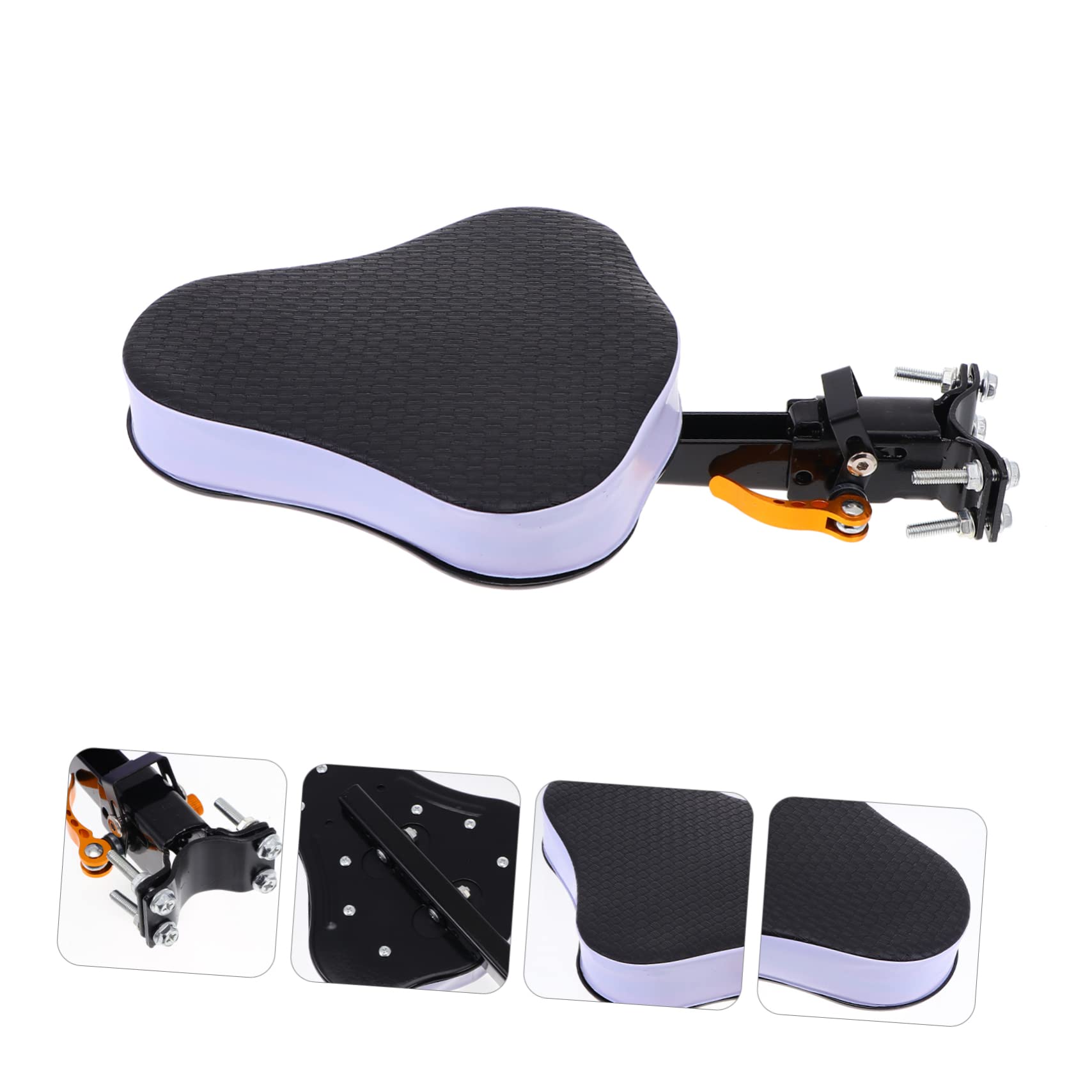 Toyvian Siège de Vélo pour Garçon et Fille en Acier Carbone Noir Mousse, Finition Soignée et Robustesse, pour Vélo Électrique et Sécurité Bébé