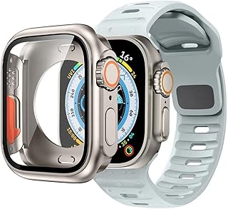 Next Store Soft Silicone Sport Band with Ultra Conversion Case Compatible with Apple Watch Series 7/8/9 45mm