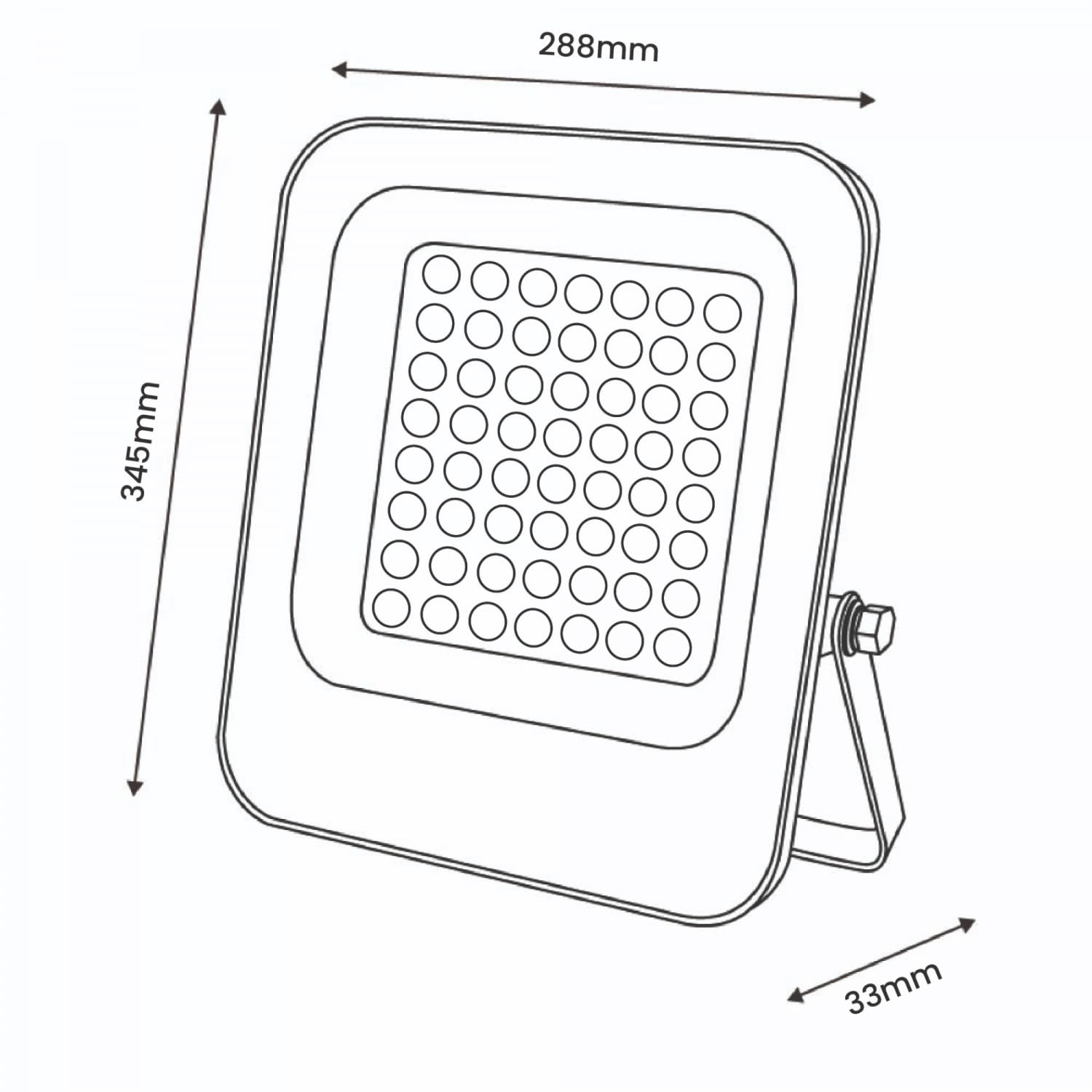 M Ledme - LED Fluter Napoli Plus 200 W, 24000 Lumen, IP65 dimmbar, warmes Licht (3000 K), Außenbeleuchtung, Verwendung für Garten, Terrasse, Parkplatz, Hotel, Gebäude usw.