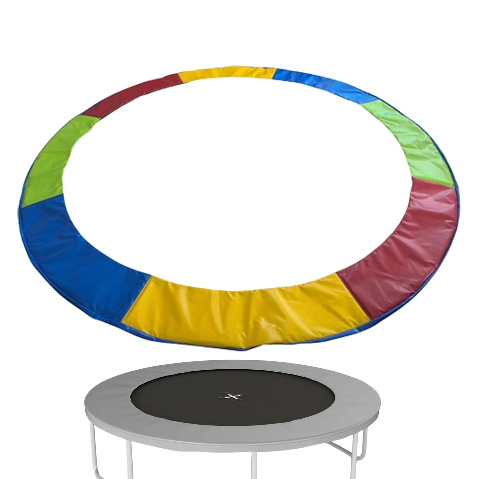 Alfombrilla de seguridad para trampolín | Relleno de seguridad redondo para trampolín – Protección antipolvo impermeable para exterior jardín prolonga la vida útil