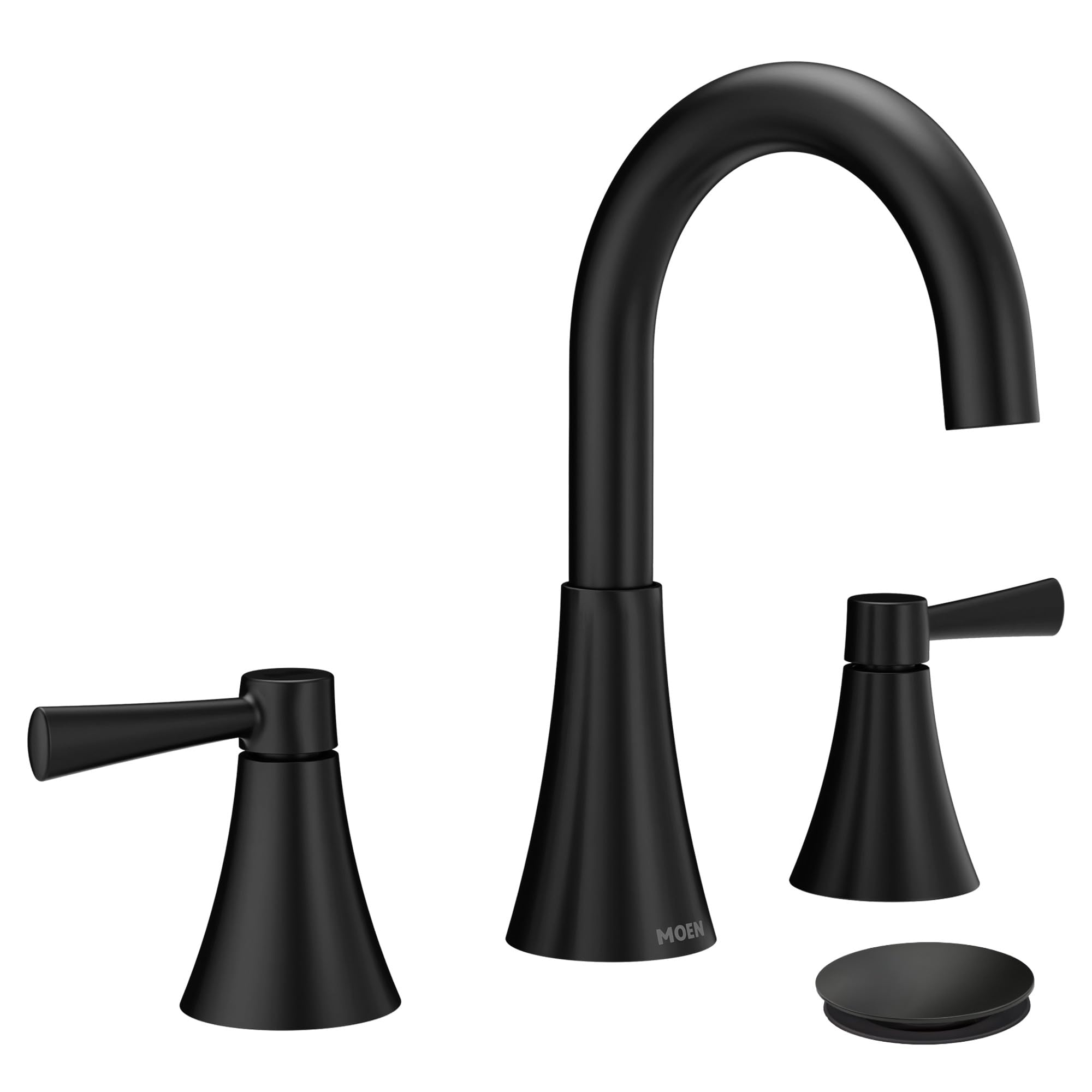 Moen Ronan Matte Black Widespread Faucet
