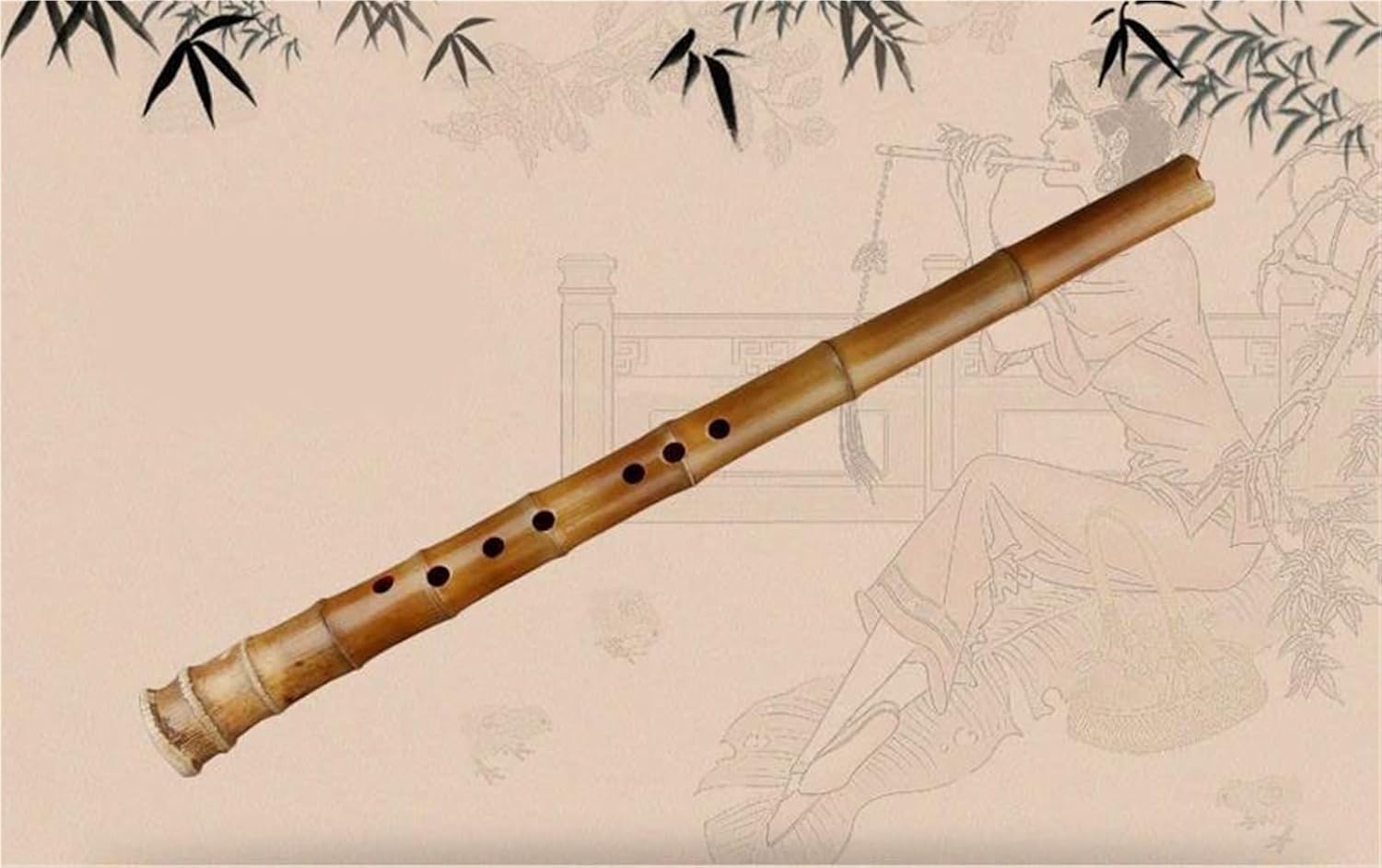 木製竹フルートFキー直立フルート8穴手作り伝統木管楽器Nanxiao タケ