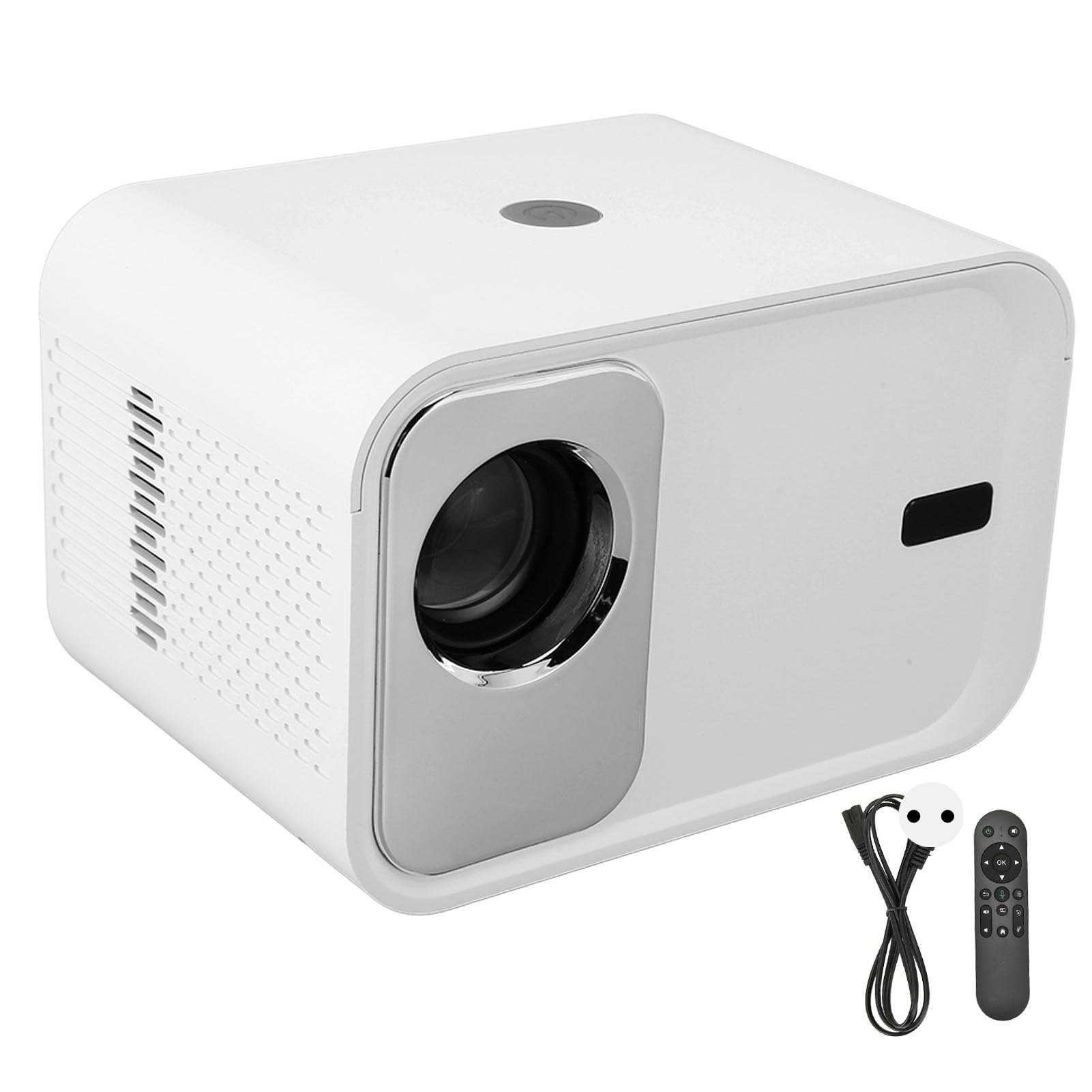 Mini projektor, projekcja 40-100 cali, korekcja trapezowa, lustrzane odbicie ekranu telefonu, rozmiar mini, połączenie BT, HD (wtyczka UE)