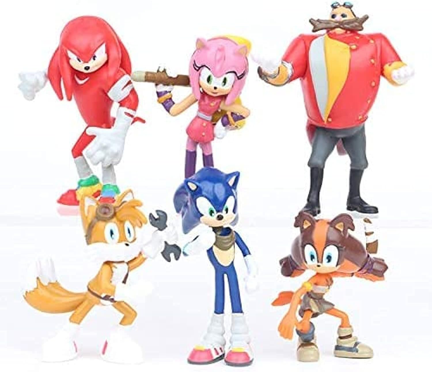 Kids Sonic The Hedgehog Action Figures, 6/12 Pieces 2.4 (Pack of 6)