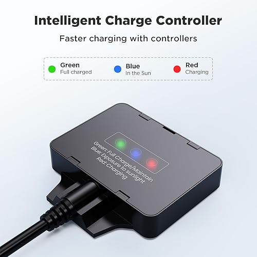 Miniatura 2 de Cargador de batería solar de 7.5 W y 12 V, panel solar de 12 voltios para batería de automóvil con controlador inteligente, cargador solar de vidrio