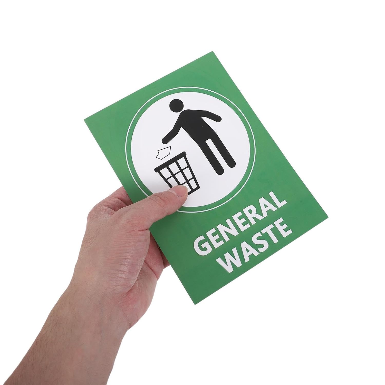 18pcs Recycle Stickers for Trash Bins, 6.9x5.1" Self-Adhesive Waterproof & Fade Resistant Trash Recycle Stickers, Recycling Labels for Home, Office, Public Area