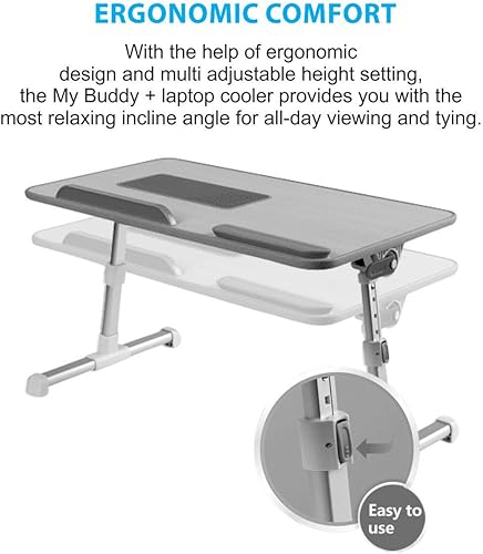 Miniatura 4 de Escritorio de regazo para computadora portátil  Escritorio plegable para laptop para cama y sofá, soporte portátil y ligero para laptop para