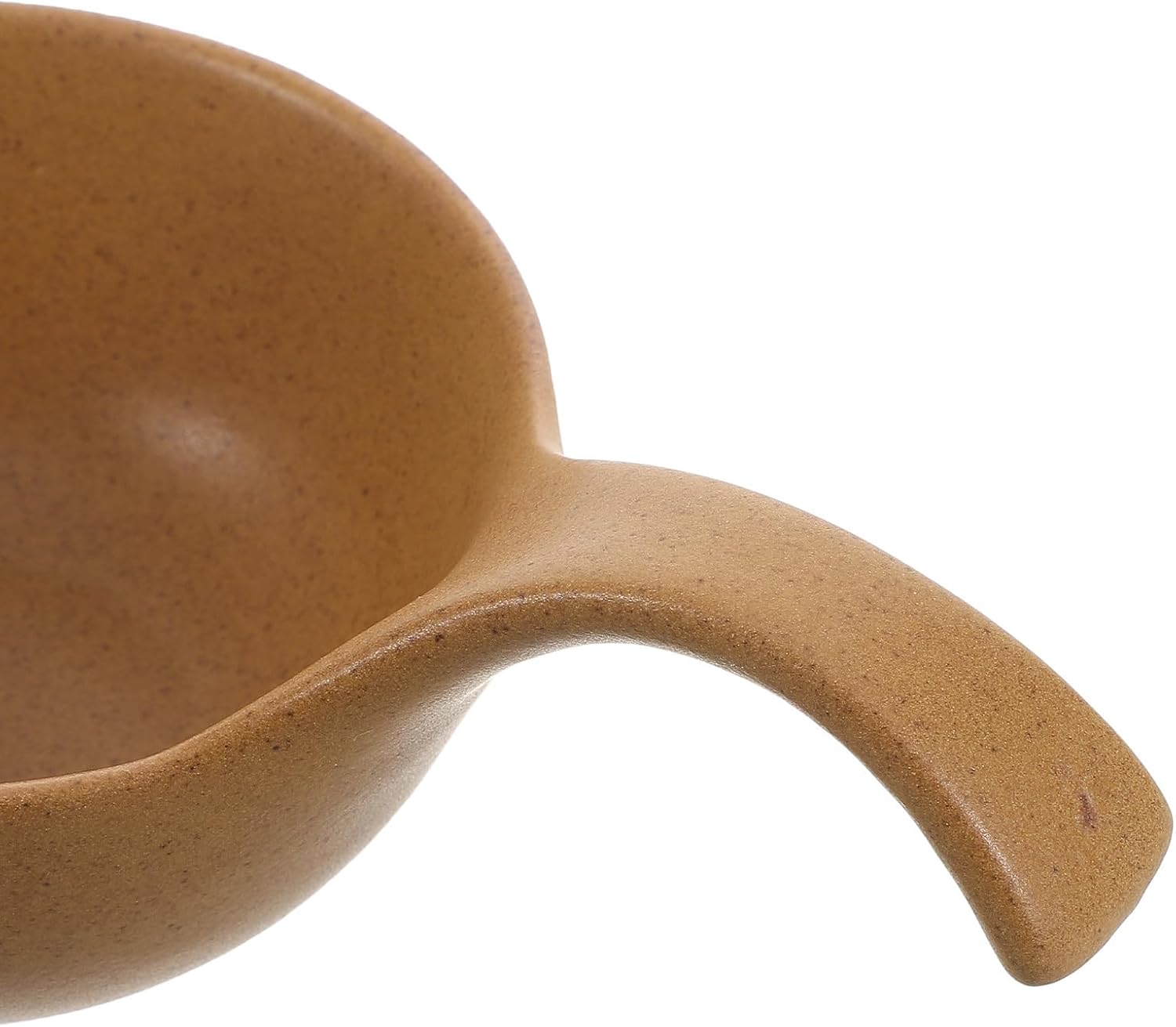 Ipetboom Ceramic Tea Scoop for Loose Leaf Tea and Coffee with Fine Craftsmanship Brown Color Unique Design Elegant Appearance