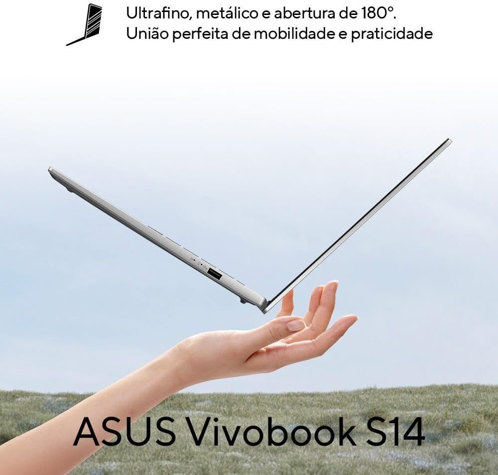 Notebook ASUS Vivobook S14 S3407VA Intel Core i7 13620H 16GB Ram 512GB SSD Windows 11 Tela 14" LED FHD Silver - LY043W Notebook ASUS Vivobook S14 S3407VA Intel Core i7 13620H 16GB Ram 512GB SSD Windows 11 Tela 14" LED FHD Silver - LY043W