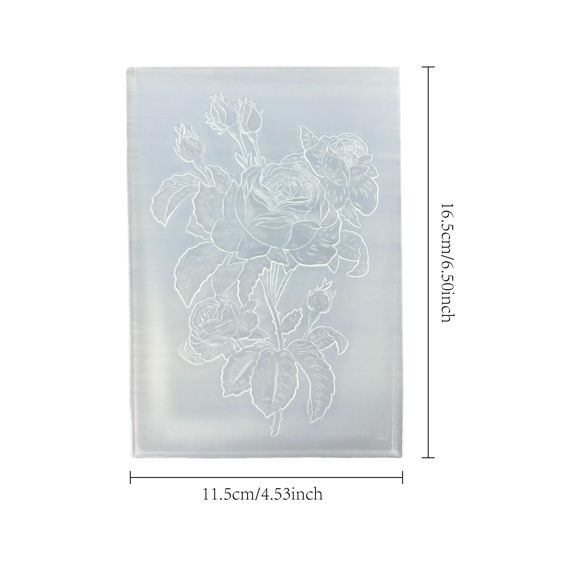 DIYology 3D Rose Flowers Embossing Folders for Card Making, 3 d Roses Texture Embossing Folder Template for DIY Paper Crafting Scrapbooking Polymer Clay Decoration