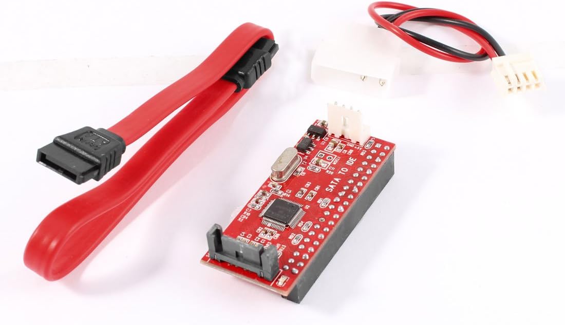 Ruilogod IDE 40-Pin to Serial ATA PC Hard Drive Converter Adapter w SATA Cable