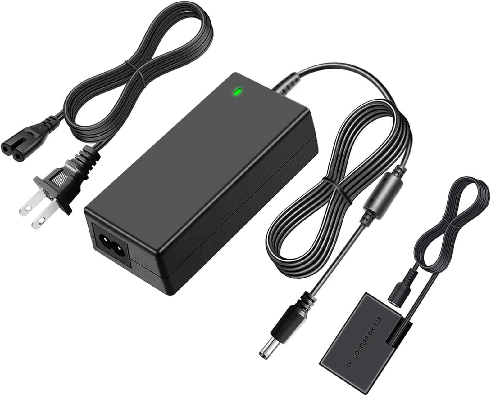 ACK-E18 AC Power Adapter Charger DR-E18 DC Coupler Kit (Replace LP-E17 Battery) for Canon Rebel T6i, T6s, SL2, T7i, EOS 750D, 760D, 800D, 77D, EOS Kiss X8i, EOS 8000D Cameras (Fully Decoded).