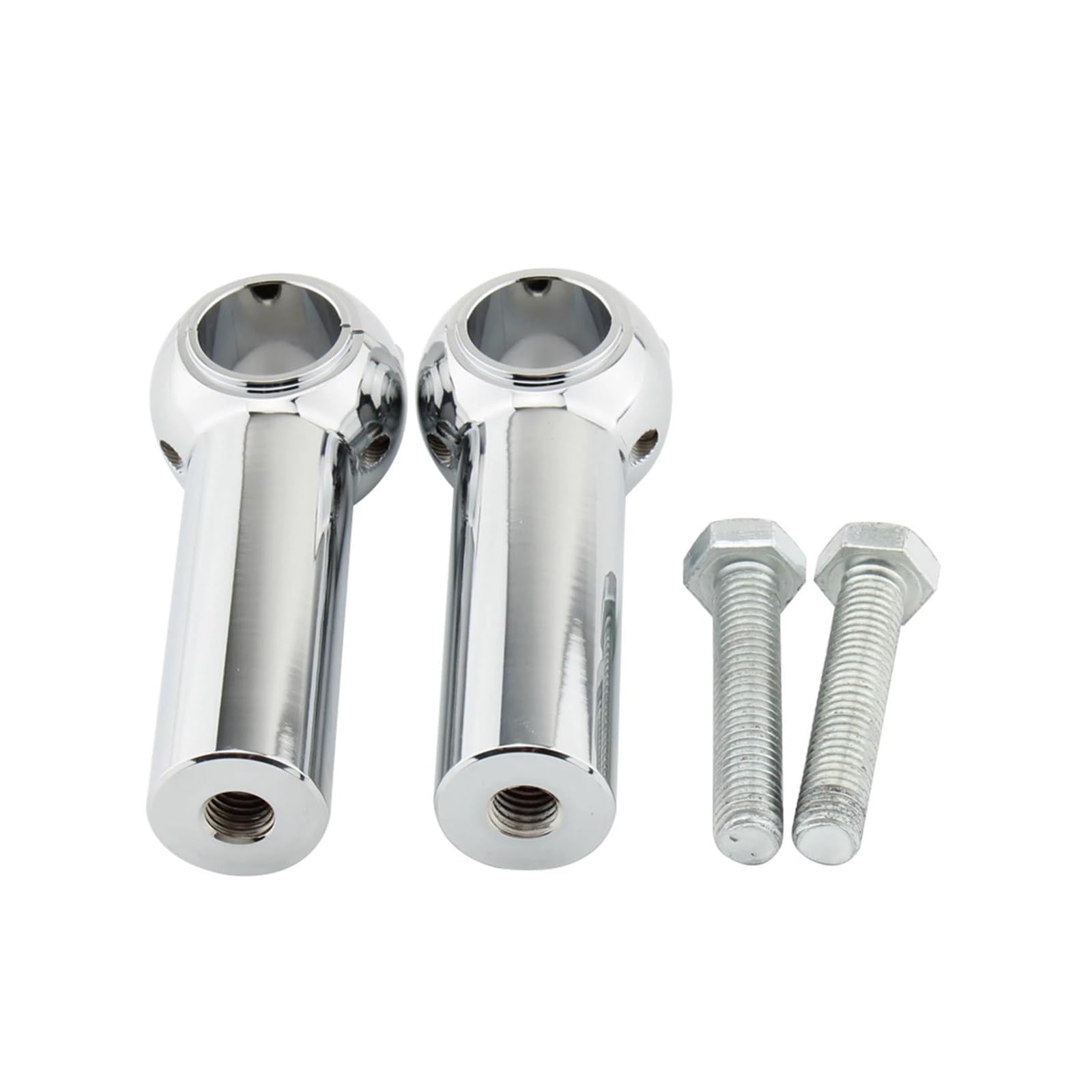 Rialzo Manubrio Moto Per Cruiser Choppers Metriche Tutte Le Motociclette Con Diametro Barra Da 2,5 Cm/1" Kit Riser Manubrio Con Impugnatura Da 4 Pollici 5" Riser Manubrio Moto(4 Inch-Silver)