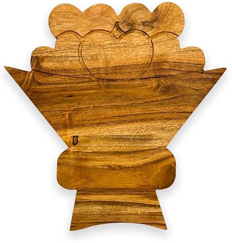 Affinity Decor Regalos para el día de San Valentín, acacia orgánica, para cortar y picar, tabla de charcutería, bloque de carnicero para queso y