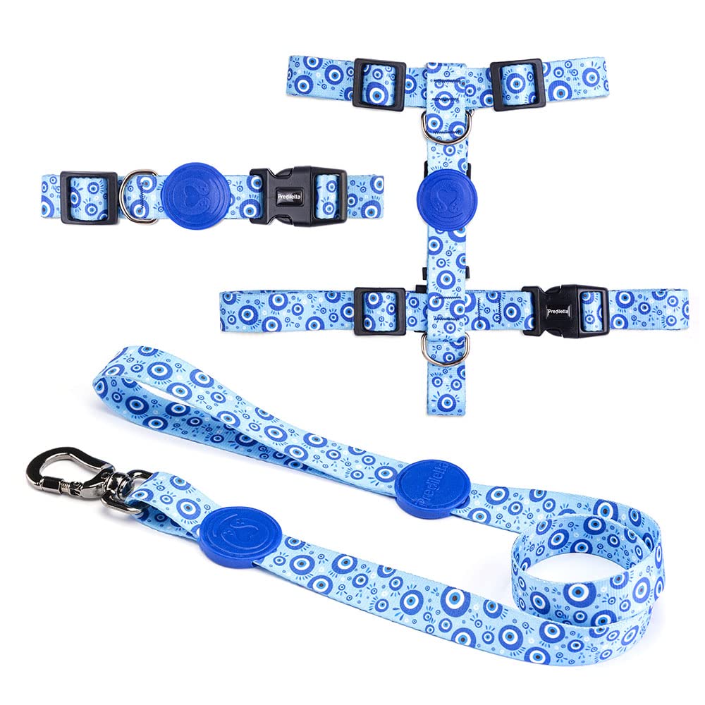 Conjunto Guia + Coleira + Peitoral Olho Grego - Prediletta (P