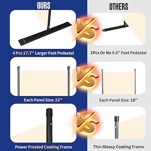 Miniatura 76 de Divisor de habitación plegable con ruedas, divisor de 6 pies de alto para separación de habitaciones, divisores y divisores móviles de habitación,