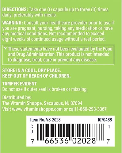 Miniatura 3 de The Vitamin Shoppe Complejo de sello de oro de equinácea, suplemento herbario de temporada que apoya la función inmune saludable (100 cápsulas)
