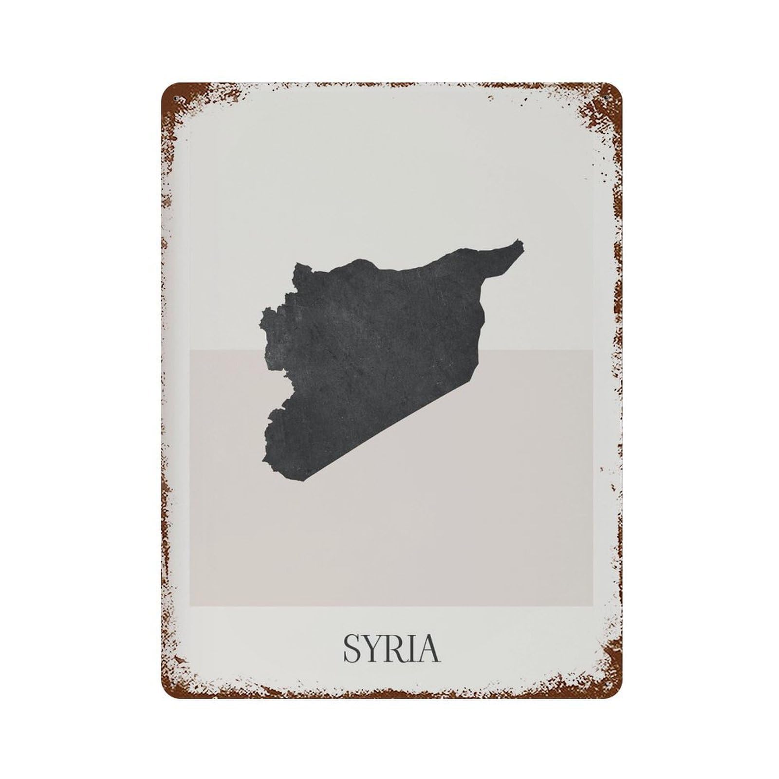 xiaoxiaoshen Syria Map Minimalist Boho Decor For Home Or Gift Wall Decor Art Metal Tin Poster Modern Home Decor Art Home Bar Shop Decorations Vintage Sign 40x30cm