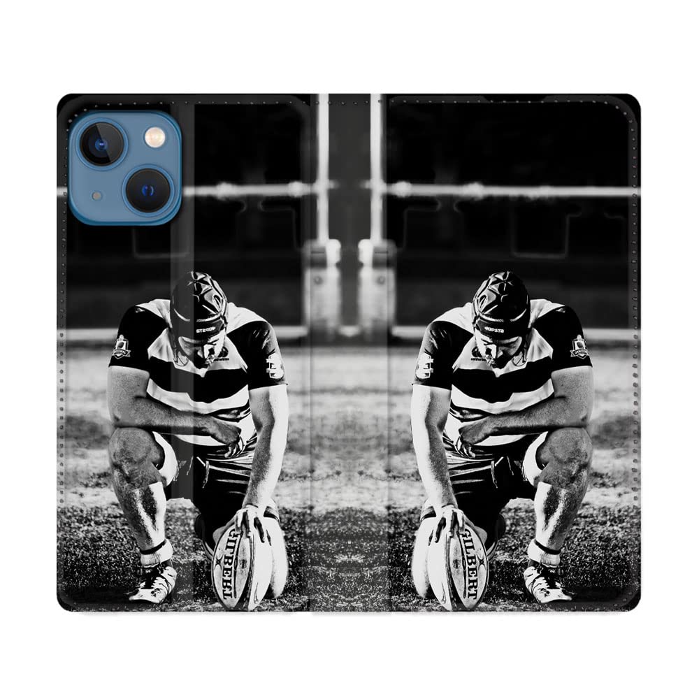 Housse rugby iPhone 14 Plus étui portefeuille protection complète cuir - 3