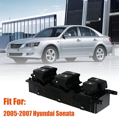Miniatura 2 de 93570-3K010 Interruptor de ventana de control eléctrico delantero izquierdo compatible con Hyundai Sonata 2005-2007 Reemplazar OE 935703K010