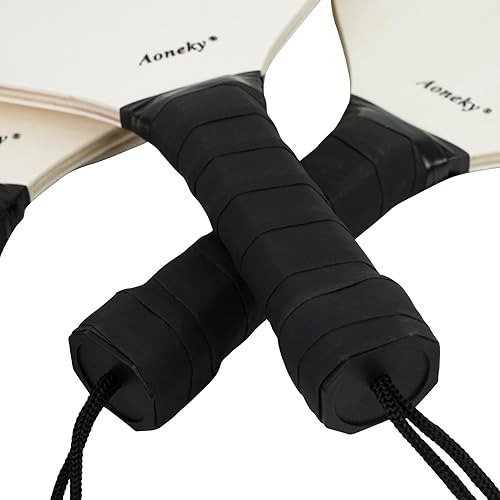 Miniatura 3 de Aoneky Juego de paletas de pickleball de madera para niños para juegos de interior o exterior