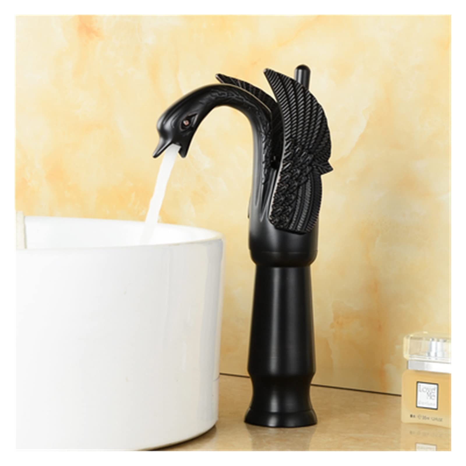 Mitigeur de lavabo salle de bain mitigeur eau chaude froide laiton noir