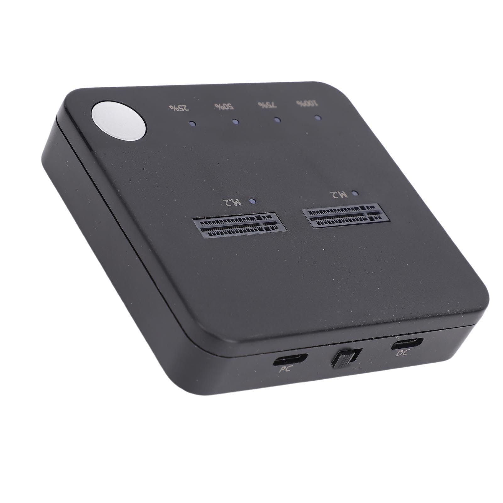 Cocoarm Stacja Dokująca M.2 NVMe Powielacz Dysku Twardego ABS M.2 20 Gb/s Dwukieszeniowe Klonowanie w Trybie Offline Zasilane Przez USB C Wykończenie UASP dla Techników IT Rozbudowa Domu