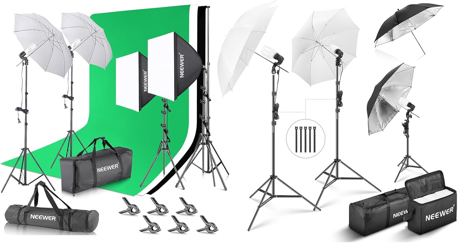 NEEWER Photography Lighting kit with Backdrops, 8.5x10ft